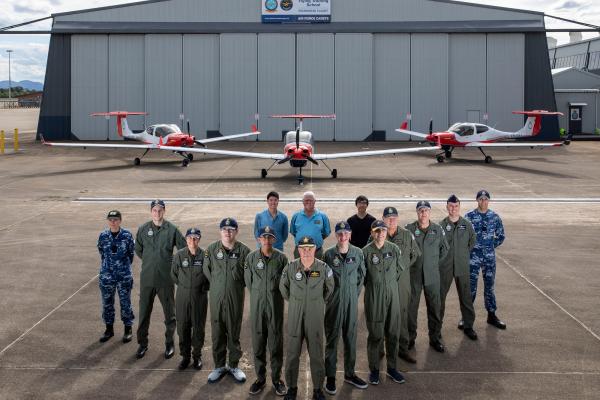 Australian Air Force Cadets (AAFC) aviators, staff and instructors from the AAFC Elementary Flying Training School - Richmond Flight at RAAF Base Richmond, October 2022. Photo: LAC Chris Tsakisiris