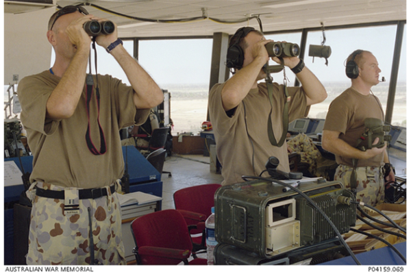 Three Air Force Air Traffic Control Officers at Baghdad International Airport