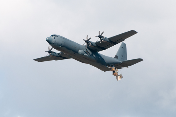 No. 37 Squadron C-130J Hercules air drop