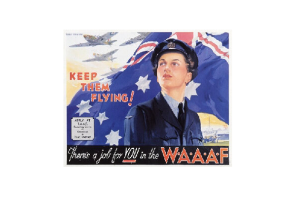 Recruiting poster encouraging women to join the WAAAF