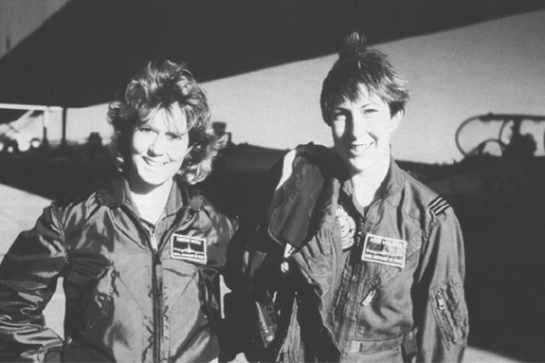 Flight Lieutenant Robyn Williams and Officer Cadet Deborah Hicks became the Air Force’s first female pilots