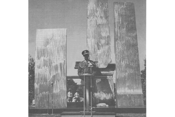 Unveilling of the Air Force Memorial on ANZAC Parade Canberra