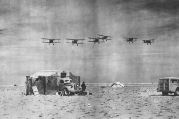 No. 3 Squadron Gladiator flying over North Africa