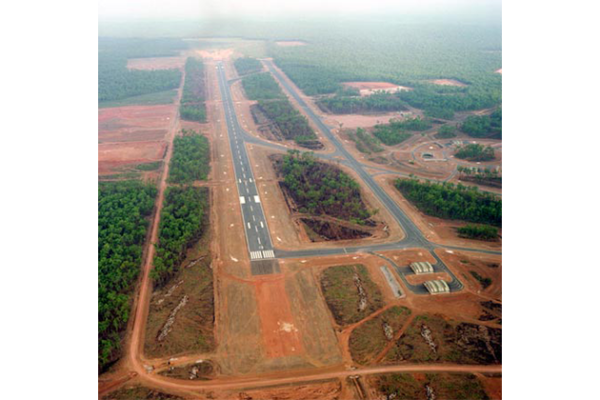 Aerial view of Air Force Base Scherger